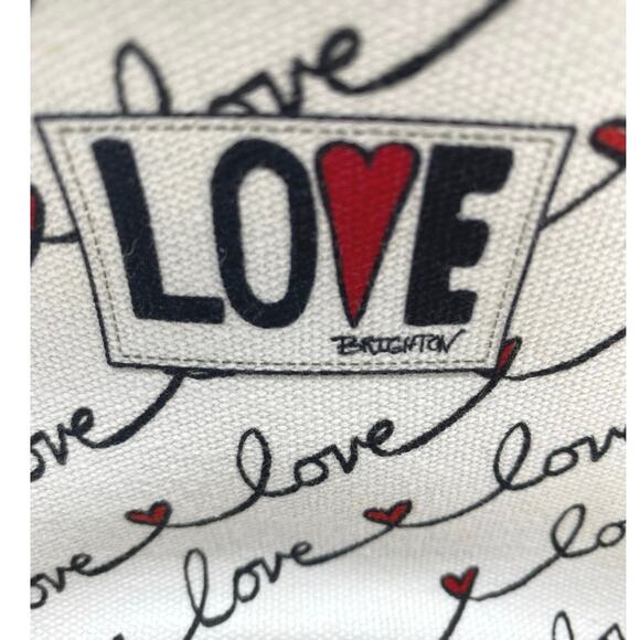 Brighton Love Scroll Striped Convertible Double‎ Zip CrossBody Bag Handbag Purse - Picture 3 of 9